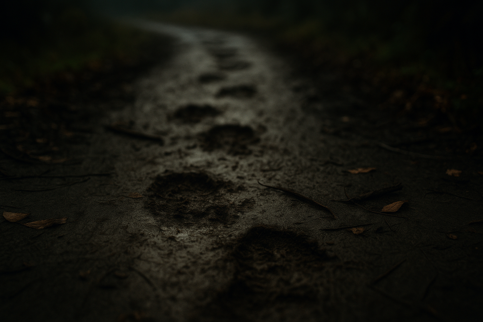 Footsteps in mud