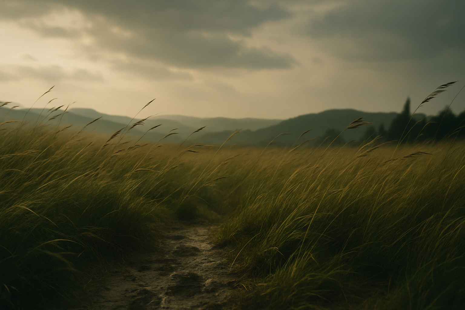 Wind blowing through tall grass